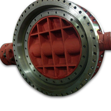 Double Eccentric Butterfly Valve in Flanged Type, Carbon Steel Body and Lever Operation
