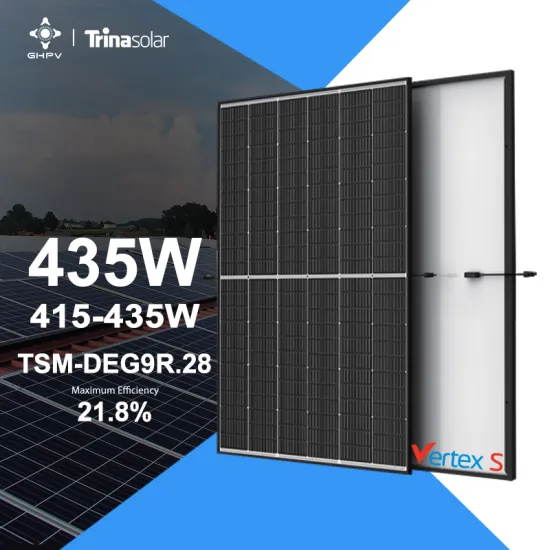 Trina Solar Panels: Vertex S Module in Black Frame - Capacities 415W to 435W, Bifacial Dual Glass Design