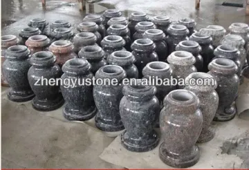 Grey granite cemetery Vases