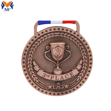 Silver metal enamel custom color medal