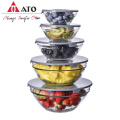 ATO 5 PCS Glass Glauts Storage Bowls Conjunto