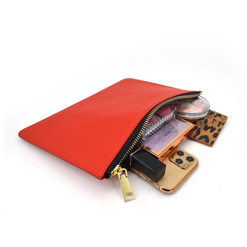 Safiano Leder Lady Umschlagbeutel Zip Clutch -Taschen