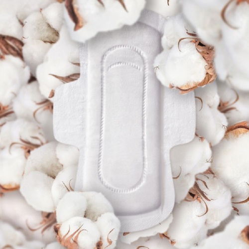 Sustainable degradable organic cotton period pad