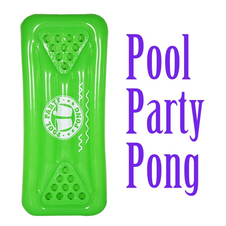 Beer pong pool float customized beer pong table