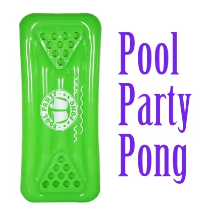 Beer pong pool float customized beer pong table