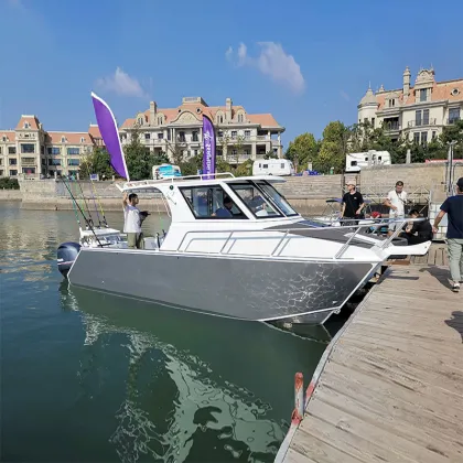 China 7.9m Aluminum Sea Cruiser Catamaran Rowing Boats for Sale