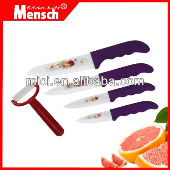 5pcs ceramic kitchen item with beautiful flower painting