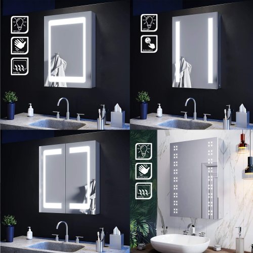 SALLY Bathroom Wall Mounted Storage LED Mirror Cabinets