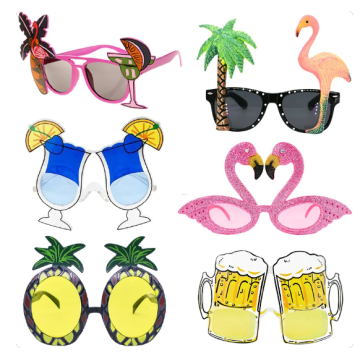 Flamingo Pineapple Funny Sunglasses - Tropical Party Supplies for Summer Beach Parties
