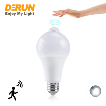 7W-12W E27 LED Smart Light with PIR Motion Sensor for Garage, Corridors, Toilet