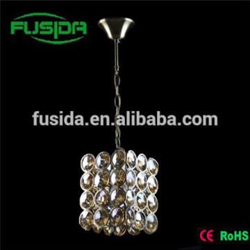 European indoor pendant light with glass and crystal