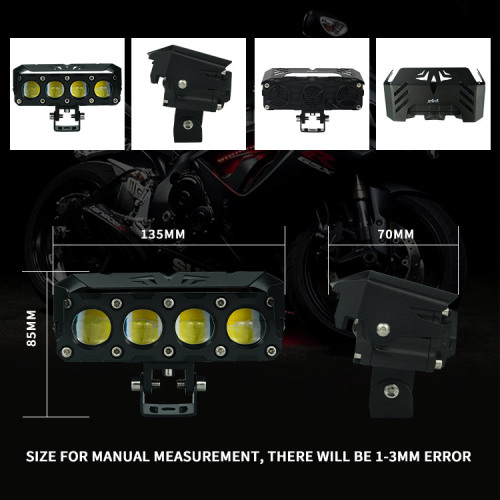 LED 4-lens Motorcycle Fog Lights