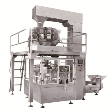 Pre-made Ziplock Bag Candy and Nut Packing System with Doypack Multihead Weigher
