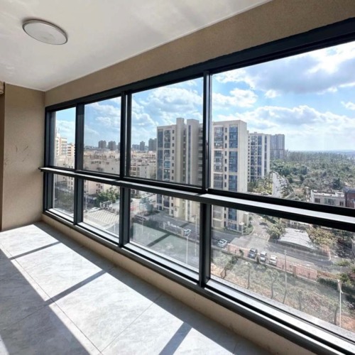 Fereastră glisantă durabilă din aluminiu cu ecran și șină