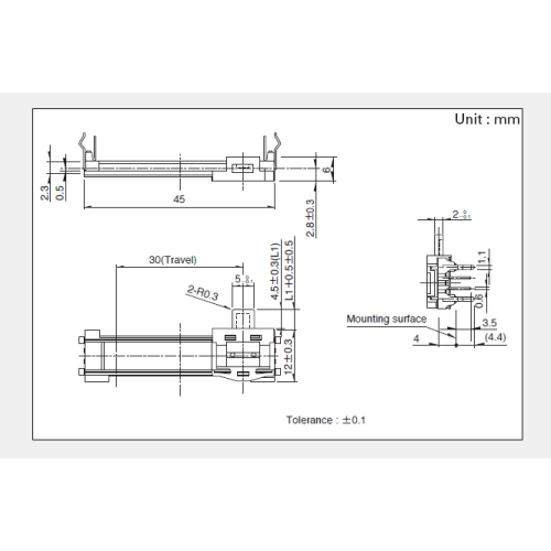 RS30H Series Slide Potentiometer