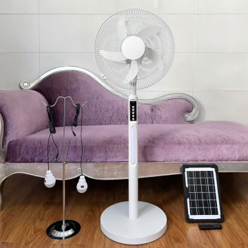 CE FCC Certified 16 Inch Electric Rechargeable Lithium Battery Solar Stand Fan with Brushless Motor