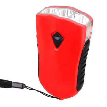 3 LEDs Mini Dynamo Flashlight Light