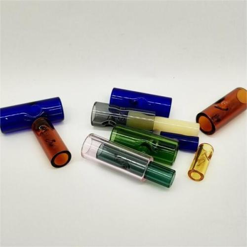 Glass Rolling Tips with Different Shape Custom size logo color glass smoking tips Manufactory