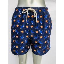 Whale star print men's beach shorts