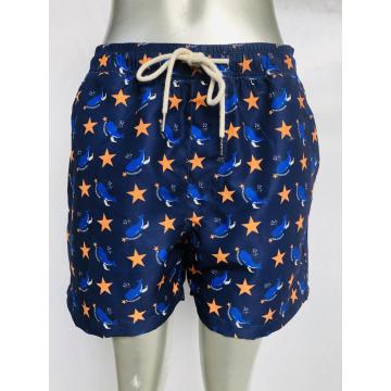 Ballena star estampando para hombres pantalones cortos de playa para hombres