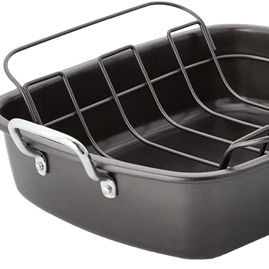 carbon steel roaster pan rack set restaurant chicken bbq grill roasting pan
