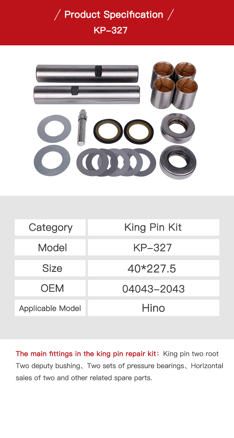 King Pin Kit Kp 327 Oem04043 2043 Hino High Quality King Pin Kit Kp 327 Oem04043 2043 Hino On