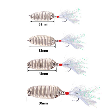 Metal Fishing Spoon Lure Spinner Bait for Freshwater & Saltwater - Target Trout Bass