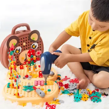 Montessori-Inspired Electric Drill Toolbox: A Fun and Educational Toy for 4 to 6 Year Old Boys