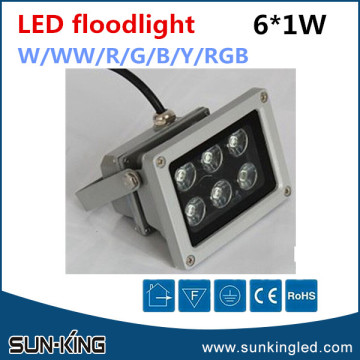 Promotional energy conservation dmx512 led rgb floodlight 6W led outdoor spotlight