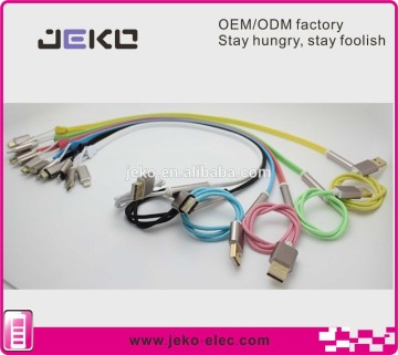 hot selling 80cm 2 in 1 zipper USB cable for Android & iphone 5/5s/6/6plus