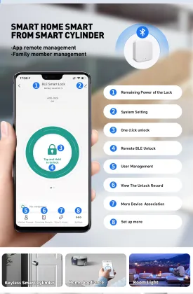 SZMYQ Smart Home Tuya APP Control WiFi Smart Door Lock