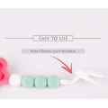BPA ücretsiz gül boncuklar silikon diş çıkarma emzik klipsleri