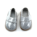 Funny Silver Faux Sequins Squeaky Baby Shoes