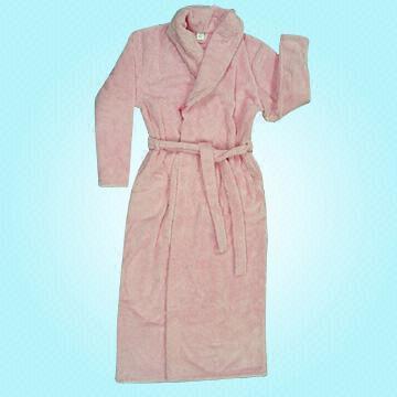 Women's Bath Robe Made of Polyester Microfiber 280g