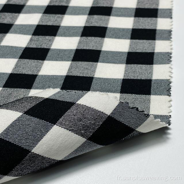 Tissu sergé double noir blanc Toko Nylon