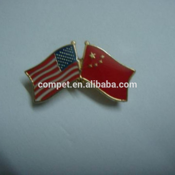 Commemorative metal badges custom flag badge