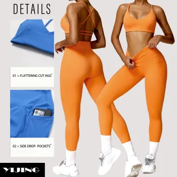 Plus Size Fitness & Yoga Wear: Bra Sets, Tummy Control Leggings with Side Pockets