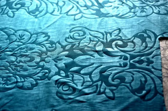 Polyester flower emboss fabric