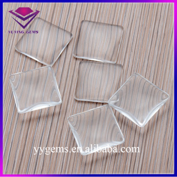 Hot Design Square Shape Glass Flatback Cabochon Gemstone Transperent