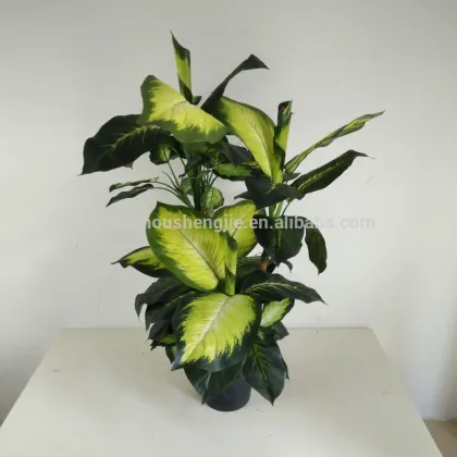 fake decorative dieffenbachia rohdea artificial evergreen wholesale