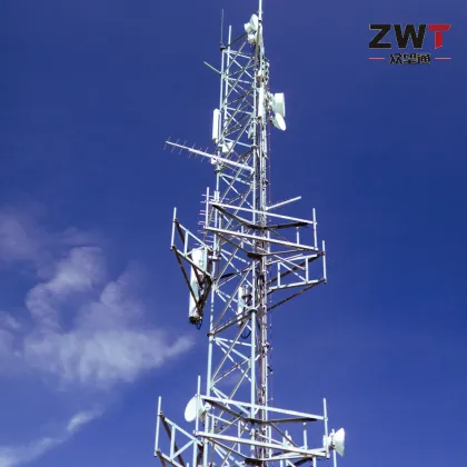 Three Pipe Steel Tower for Communication Networks