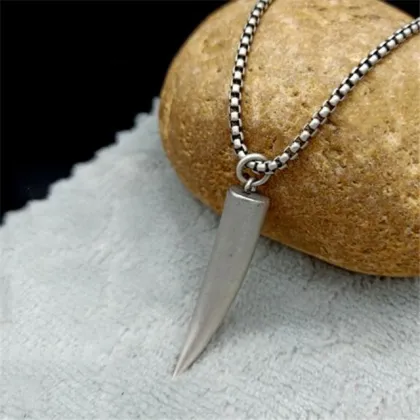 Yiwu Aceon Stainless Steel DIY Laser Engrave Wolf Tooth Pendant