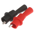 2pcs Insulated MultiMeter Test Lead Meter Alligator Clip Crocodile Clamp Probe Red + Black For Test Tool Accessory