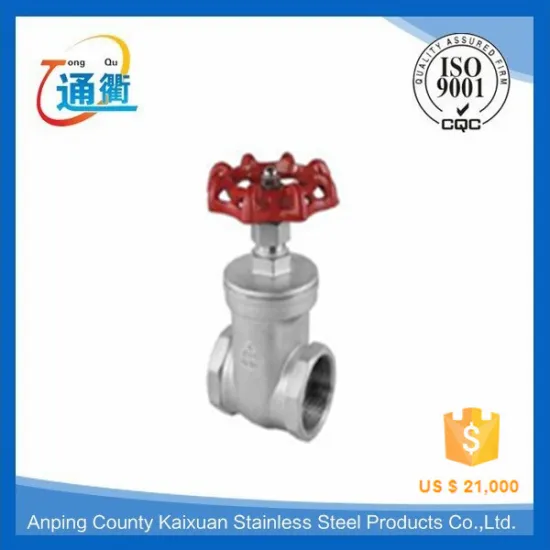 female casting 304 stainless steel 4 inch gate valve