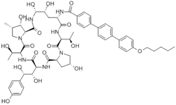 Echinocandin B,1-[(4R,5R)-4,5-dihydroxy-N2-[[4''-(pentyloxy)[1,1':4',1''-terphenyl]-4-yl]carbonyl]-L-ornithine] CAS 166663-25-8