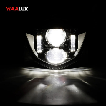 E-mark Front LED Headlight with White DRL for Yamaha Motorcycles