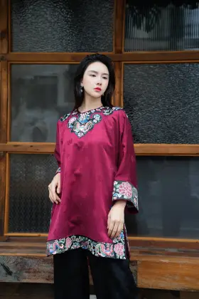 Shisanchai Tang Dynasty Chant Embroidered Xiangyunsha Top