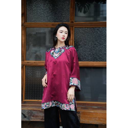 Топ Xiangyunsha с вышивкой Shisanchai Tang Dynasty Chant