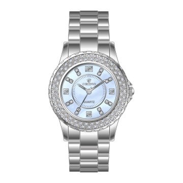 Bunda Pearl Dial Quartz Watch for Women