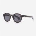 Retro Round Acetate Men's Sunglasses 24A8010